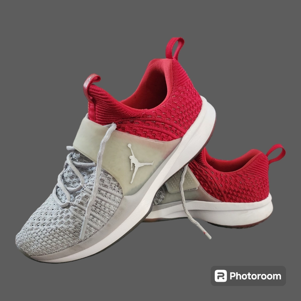 Jordan Trainer 2 Flyknit, wolf grey/crimson, 12.5